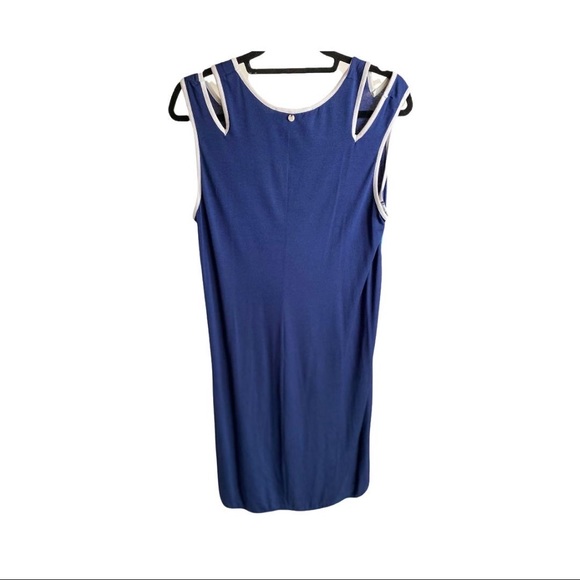 Mado et les Autres Sleeveless Navy Blue Print Dress New with Tags - Picture 5 of 6